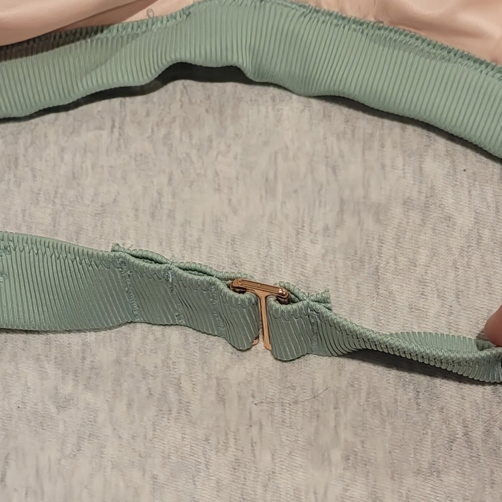 Light Green Ribbed Bikini Top - Picture 5 of 5